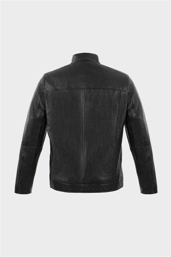 Siyah Deri Erkek Ceket