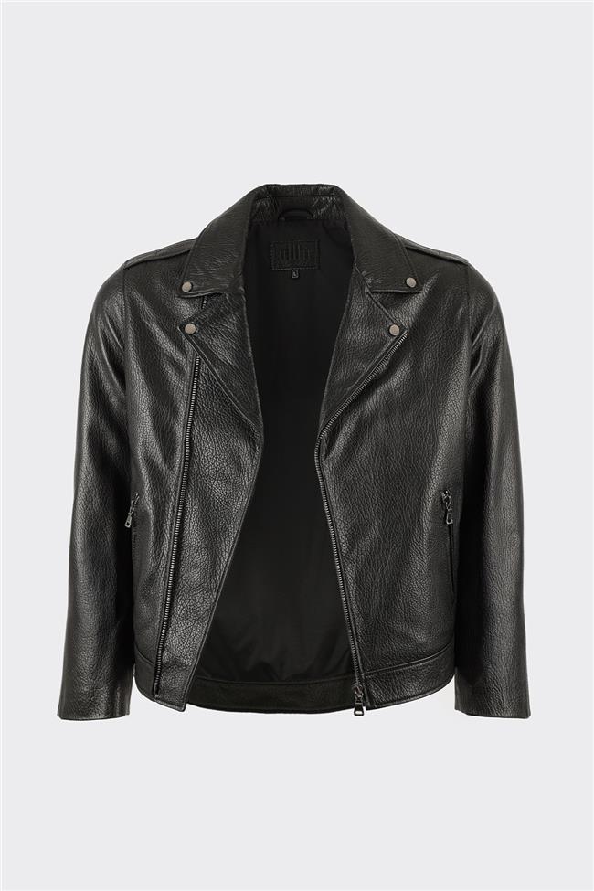 Siyah Deri Erkek Ceket