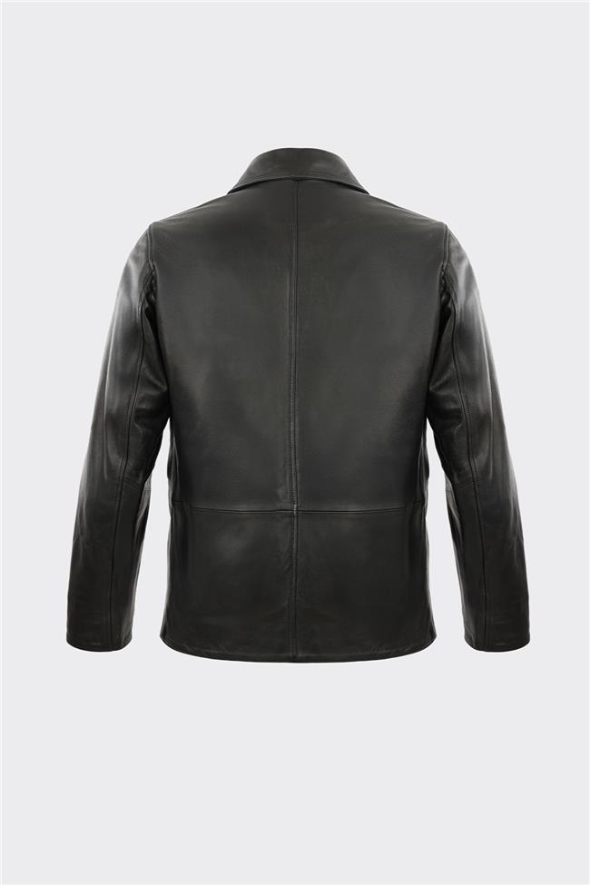 Siyah Deri Erkek Ceket