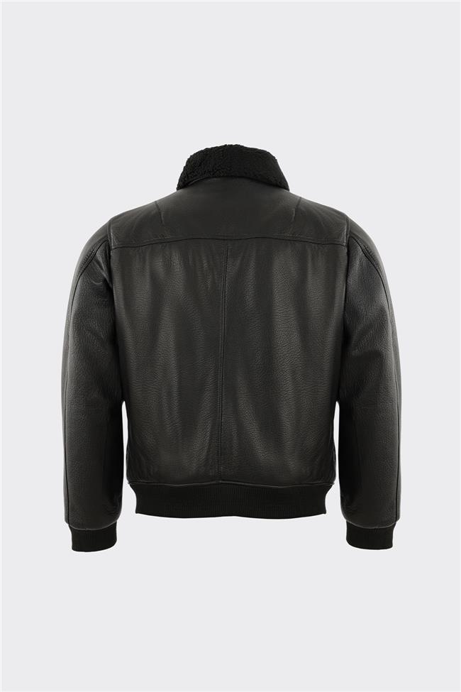 Siyah Deri Erkek Ceket