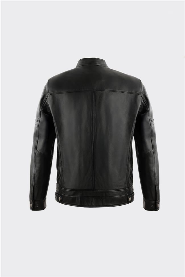 Siyah Deri Erkek Ceket