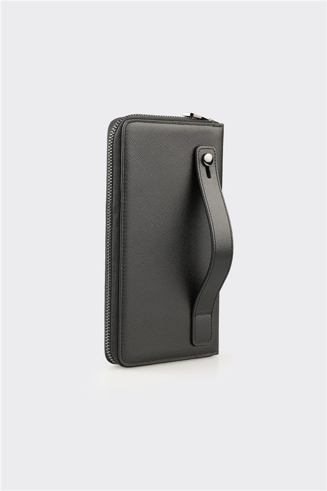 Siyah Deri Erkek El Çantası