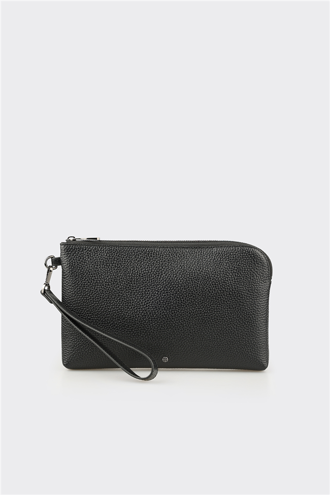 Siyah Deri Erkek El Çantası