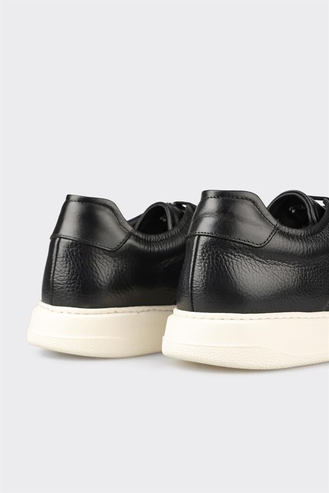 Siyah Deri Erkek Günlük Ayakkabı