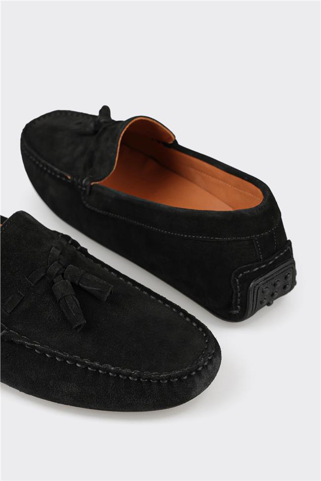 Siyah Deri Erkek Günlük Ayakkabı