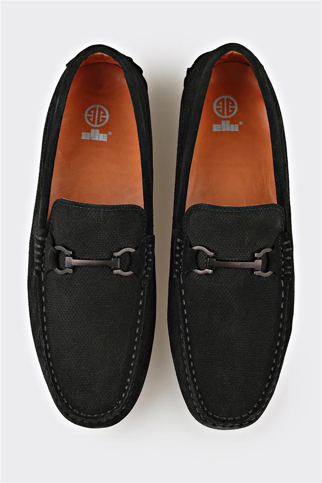 Siyah Deri Erkek Günlük Ayakkabı