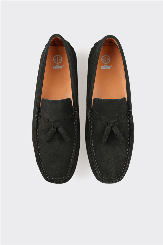Siyah Deri Erkek Günlük Ayakkabı