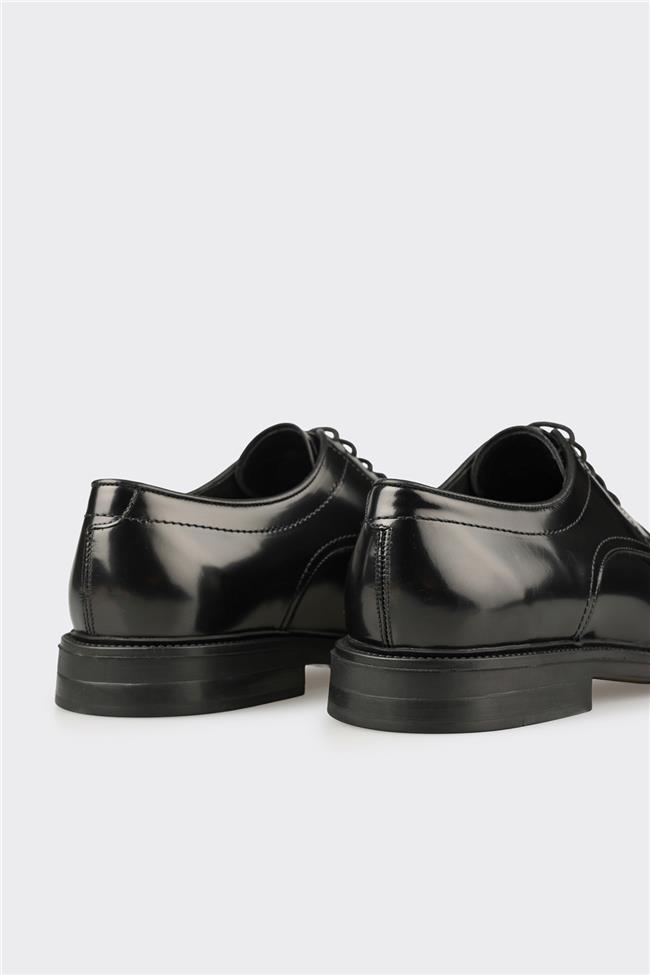 Siyah Deri Erkek Günlük Ayakkabı