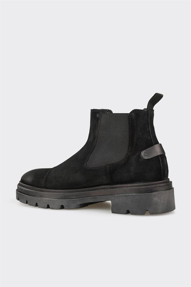 Siyah Deri Erkek Günlük Bot