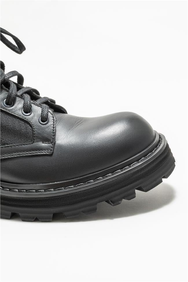 Siyah Deri Erkek Günlük Bot