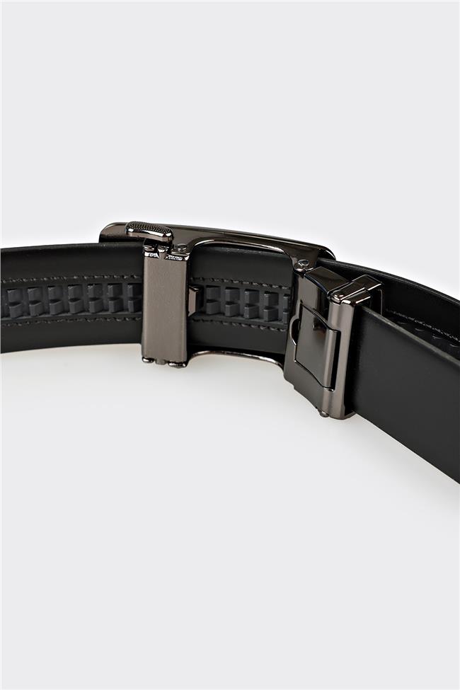 Siyah Deri Erkek Kemer