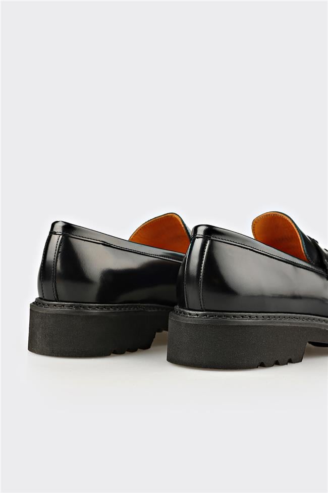 Siyah Deri Erkek Klasik Ayakkabı