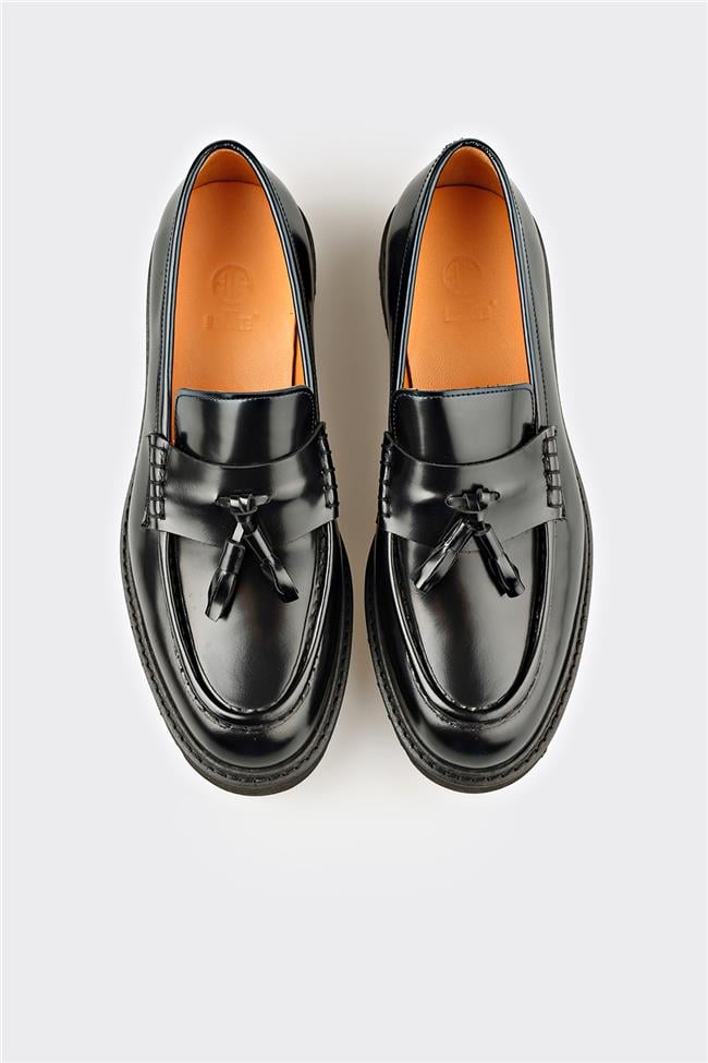 Siyah Deri Erkek Klasik Ayakkabı