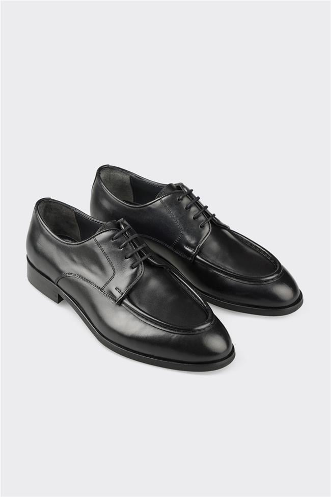 Siyah Deri Erkek Klasik Ayakkabı