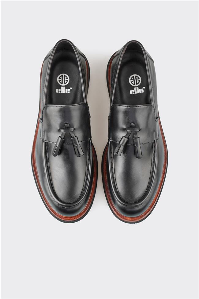 Siyah Deri Erkek Klasik Ayakkabı