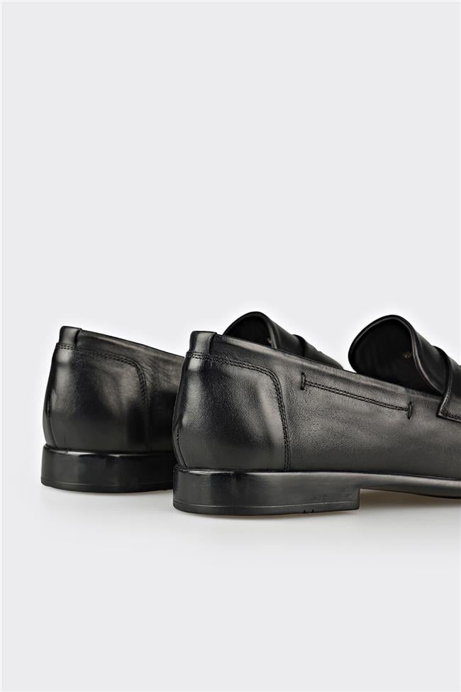 Siyah Deri Erkek Klasik Ayakkabı