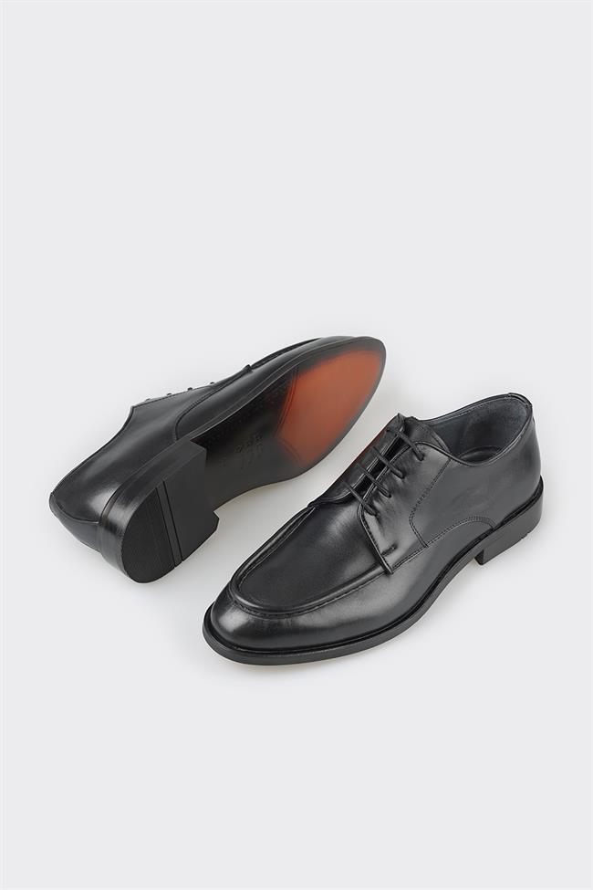 Siyah Deri Erkek Klasik Ayakkabı