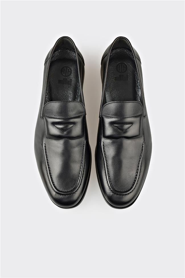 Siyah Deri Erkek Klasik Ayakkabı