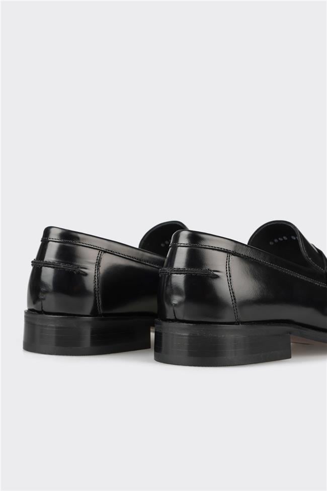 Siyah Deri Erkek Klasik Ayakkabı