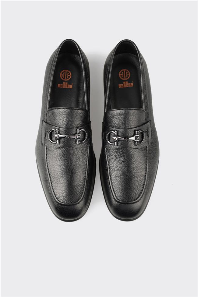 Siyah Deri Erkek Klasik Ayakkabı