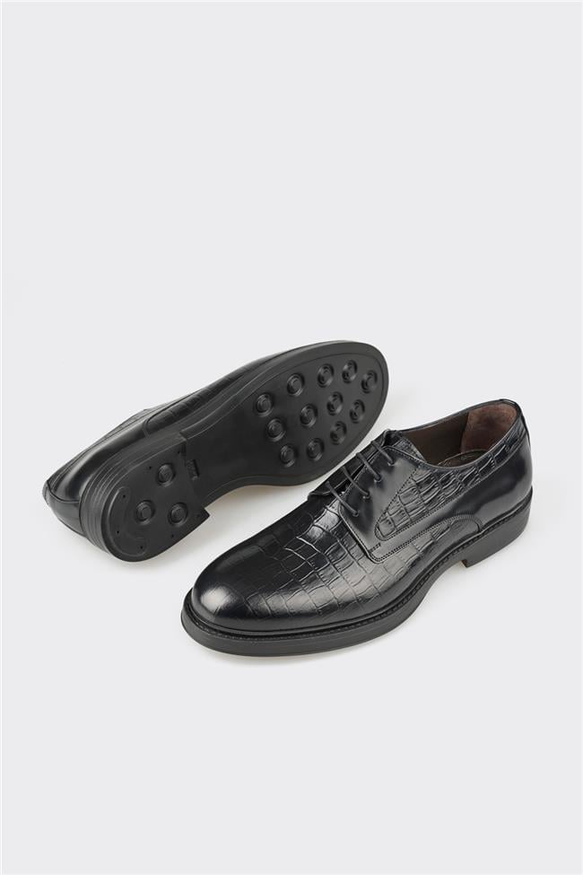 Siyah Deri Erkek Klasik Ayakkabı