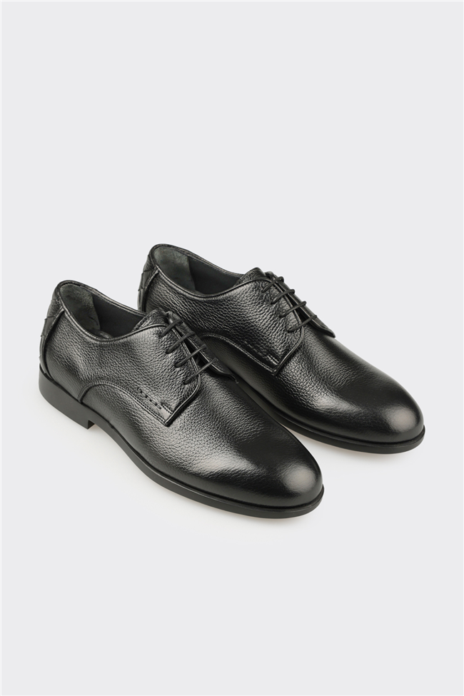 Siyah Deri Erkek Klasik Ayakkabı