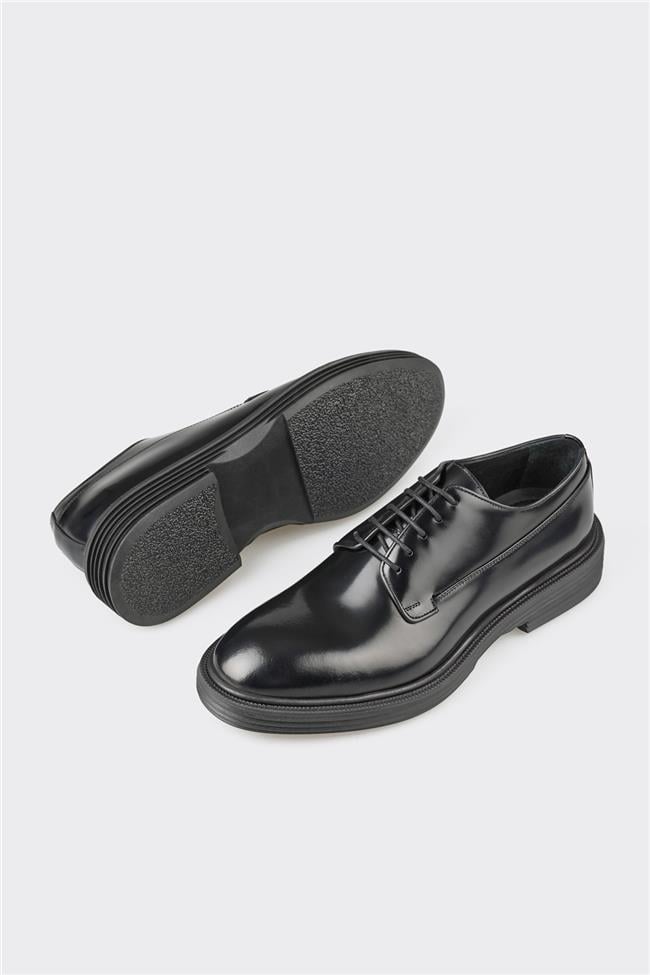 Siyah Deri Erkek Klasik Ayakkabı