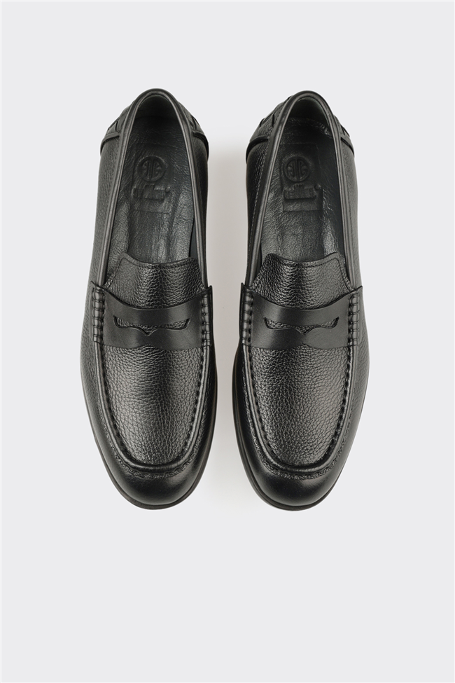 Siyah Deri Erkek Klasik Ayakkabı