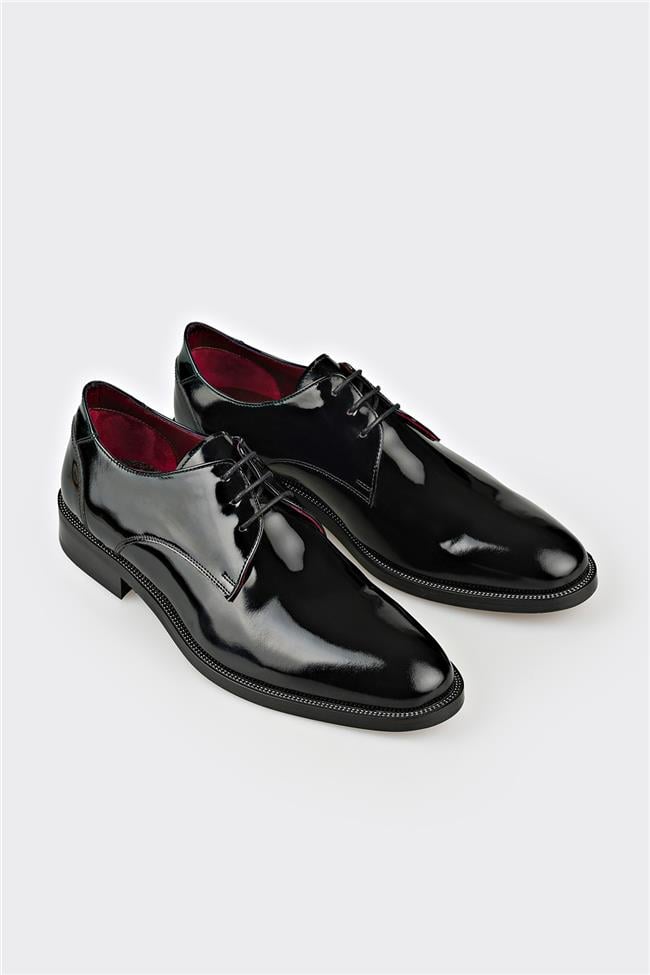 Siyah Deri Erkek Klasik Ayakkabı