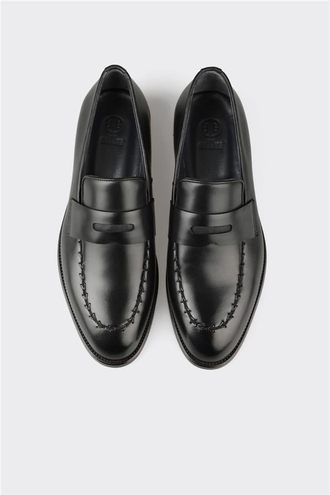 Siyah Deri Erkek Klasik Ayakkabı