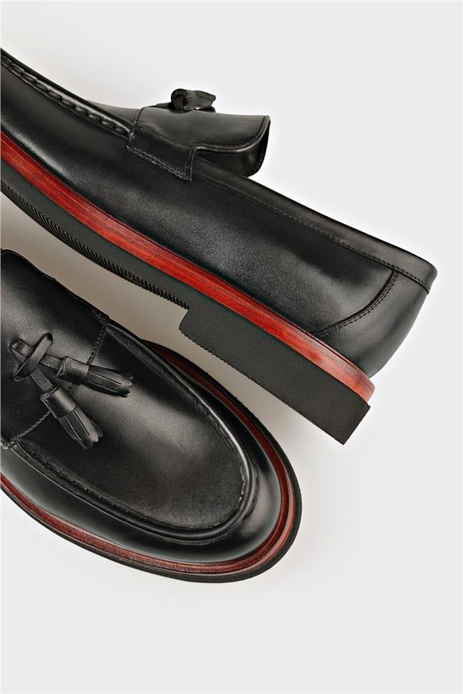 Siyah Deri Erkek Klasik Ayakkabı