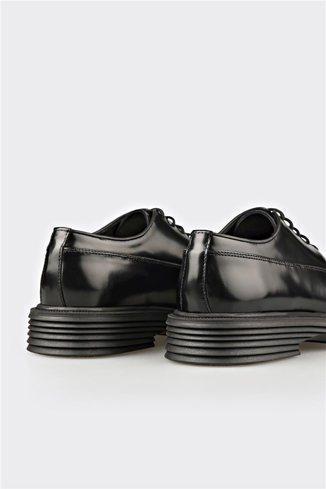 Siyah Deri Erkek Klasik Ayakkabı