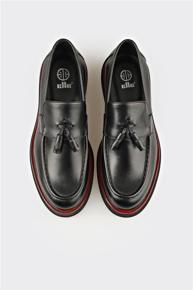 Siyah Deri Erkek Klasik Ayakkabı