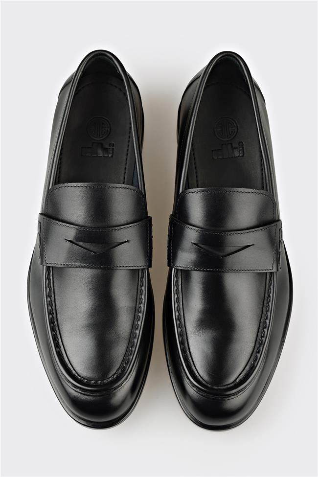 Siyah Deri Erkek Klasik Ayakkabı