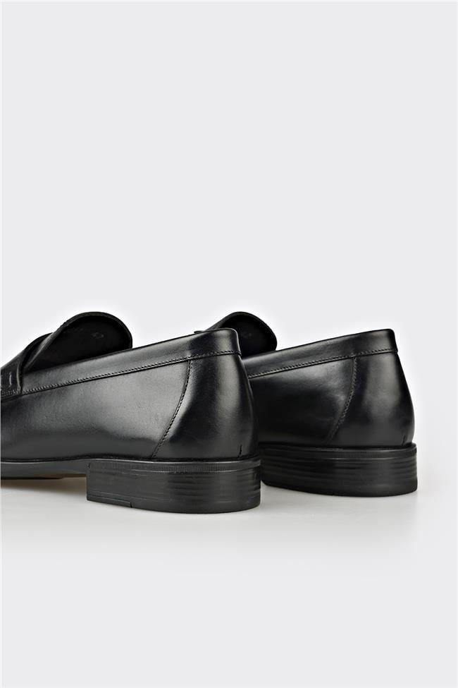 Siyah Deri Erkek Klasik Ayakkabı