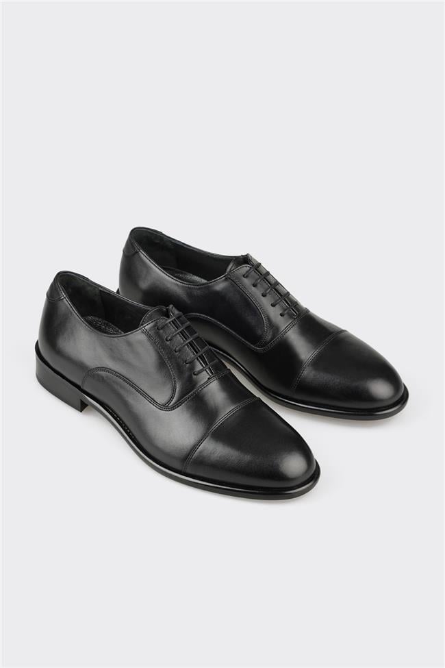 Siyah Deri Erkek Klasik Ayakkabı