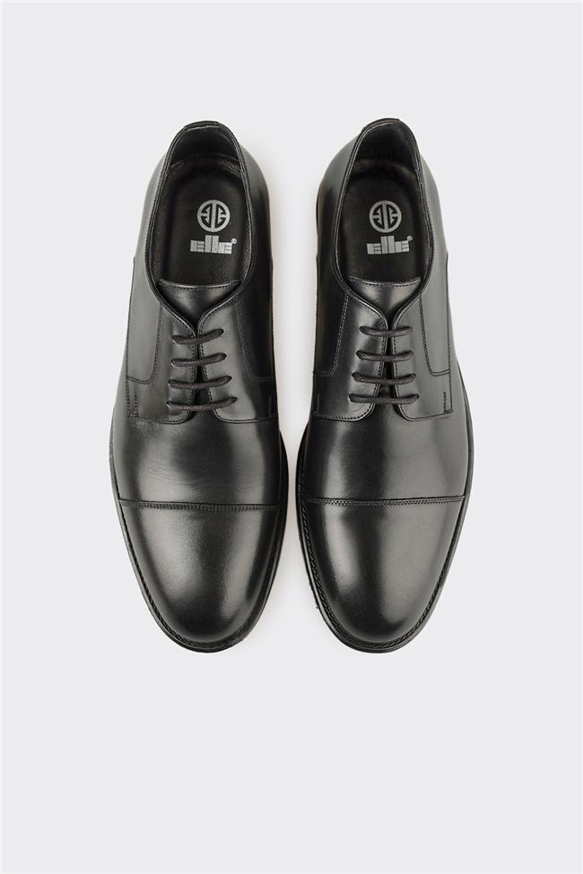Siyah Deri Erkek Klasik Ayakkabı