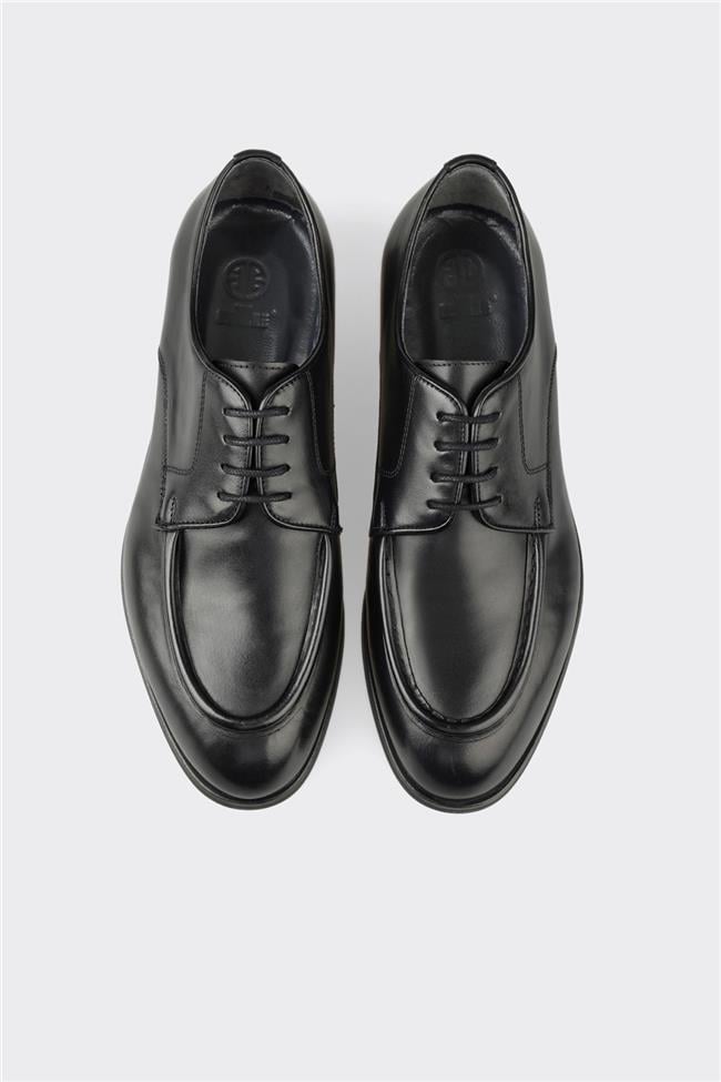 Siyah Deri Erkek Klasik Ayakkabı