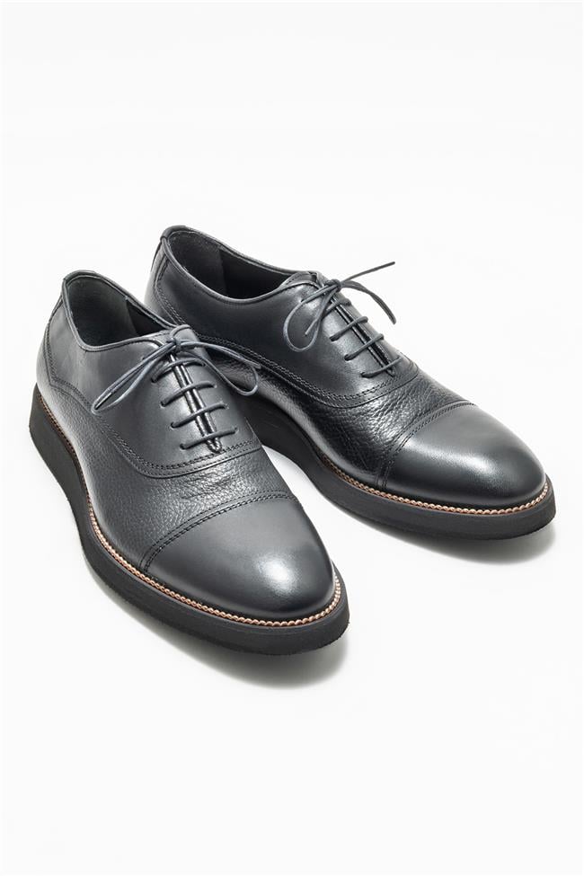 Siyah Deri Erkek Klasik Ayakkabı