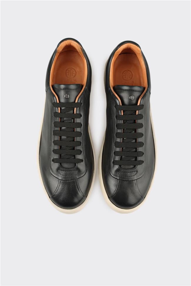 Siyah Deri Erkek Spor Ayakkabı