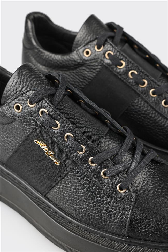 Siyah Deri Erkek Spor Ayakkabı