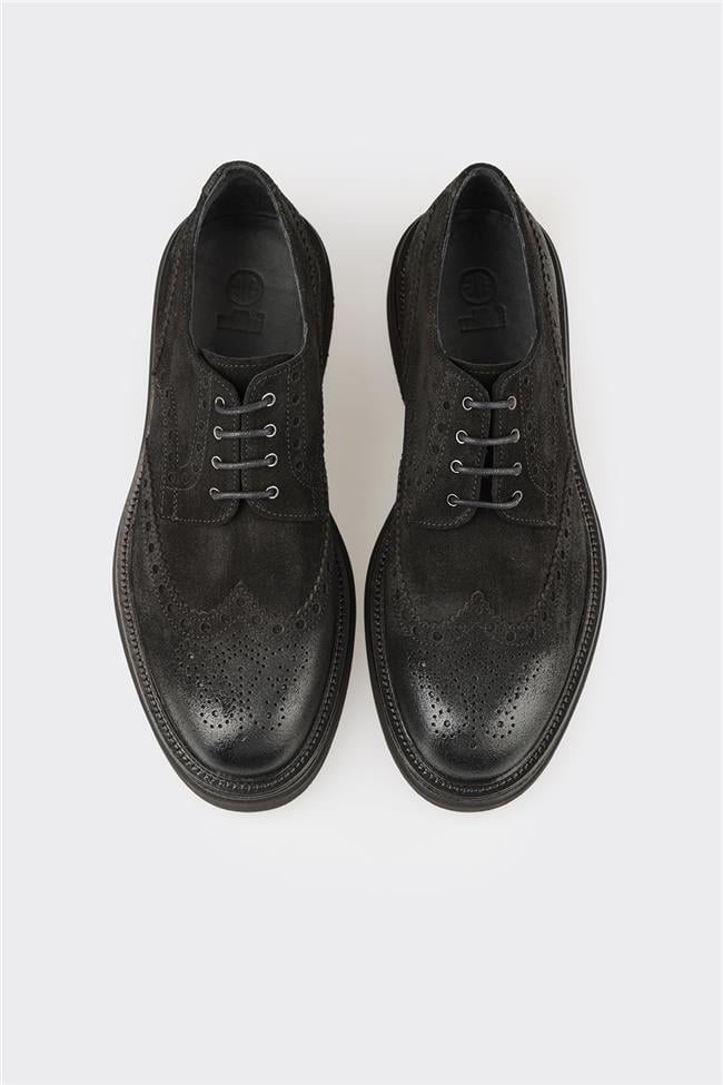 Siyah Deri Erkek Spor Ayakkabı