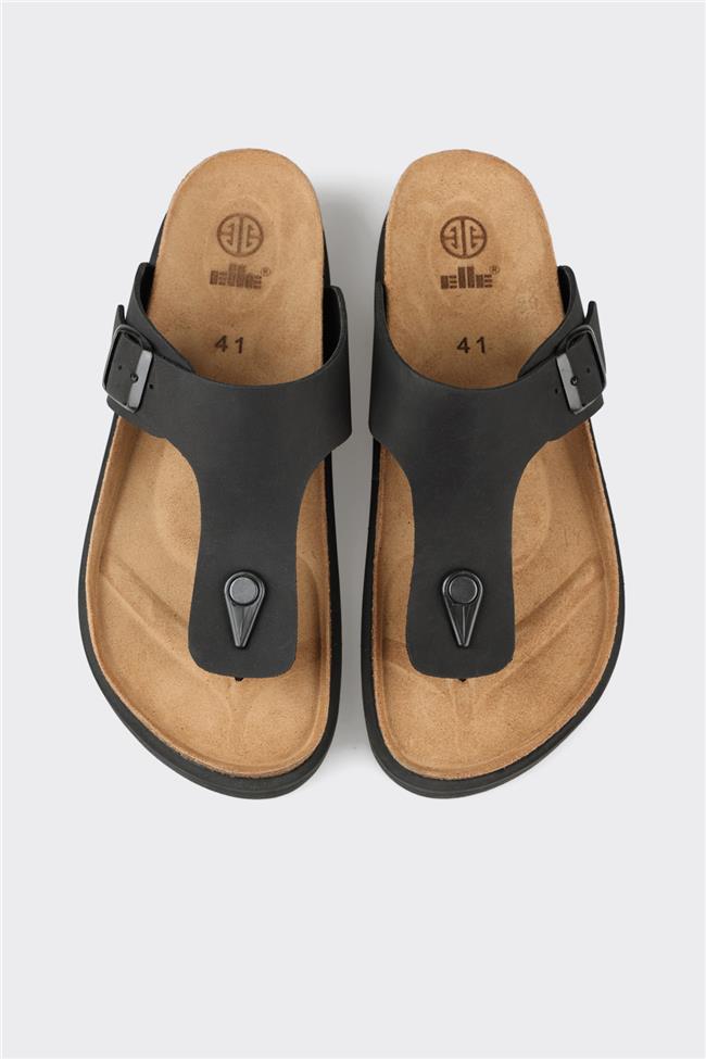 Siyah Deri Erkek Terlik