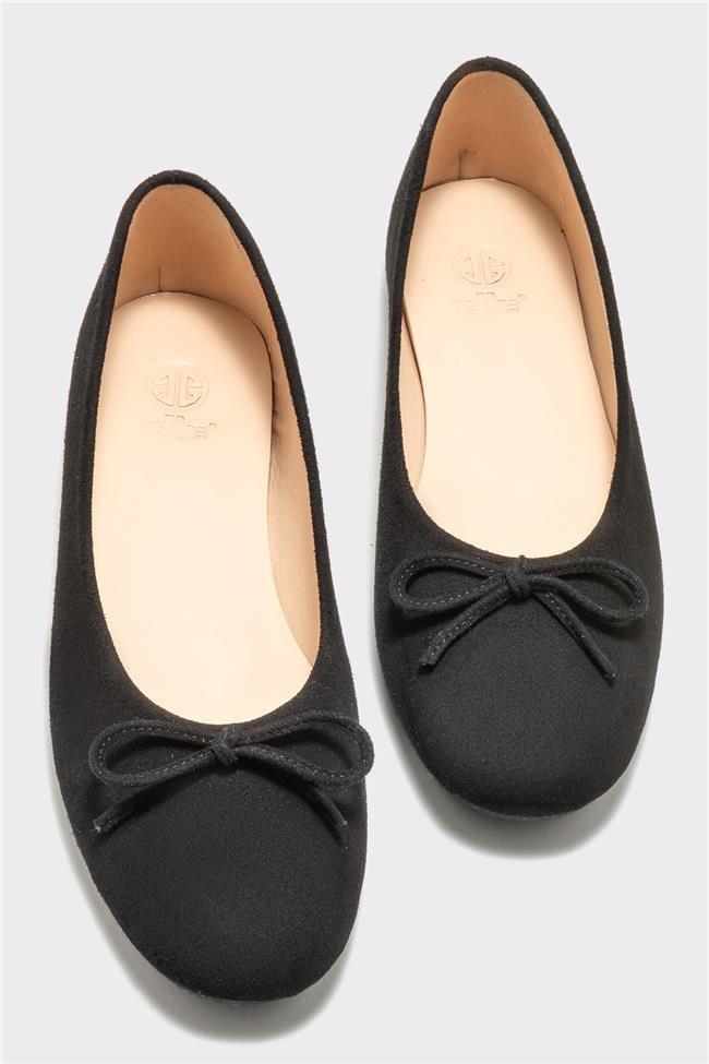 Siyah Deri Kadın Babet