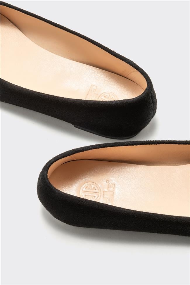 Siyah Deri Kadın Babet