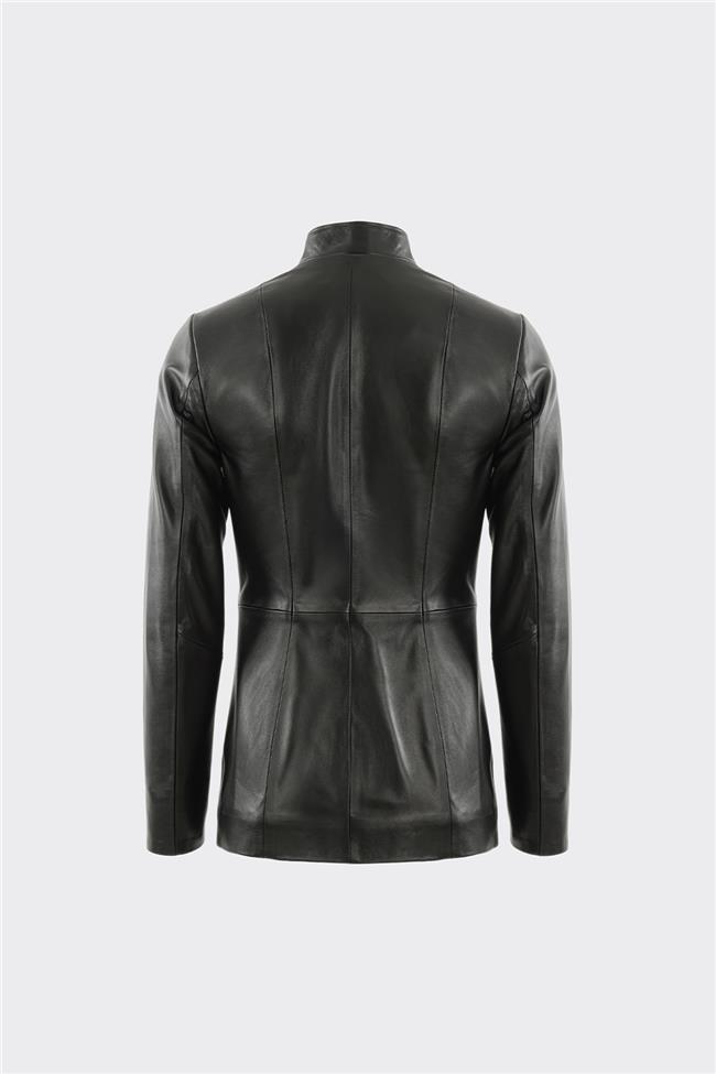 Siyah Deri Kadın Ceket