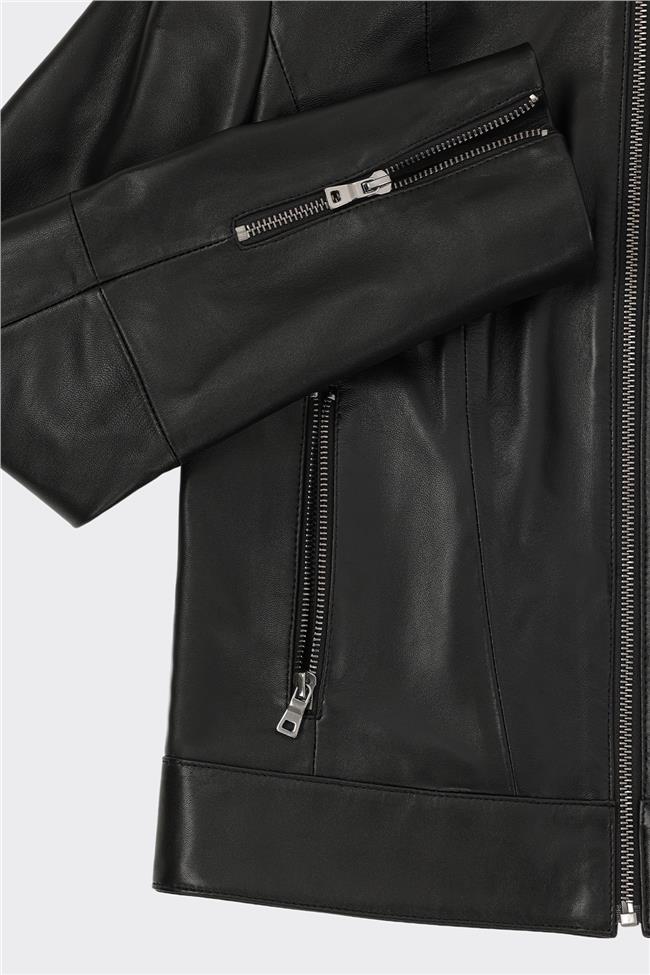 Siyah Deri Kadın Ceket