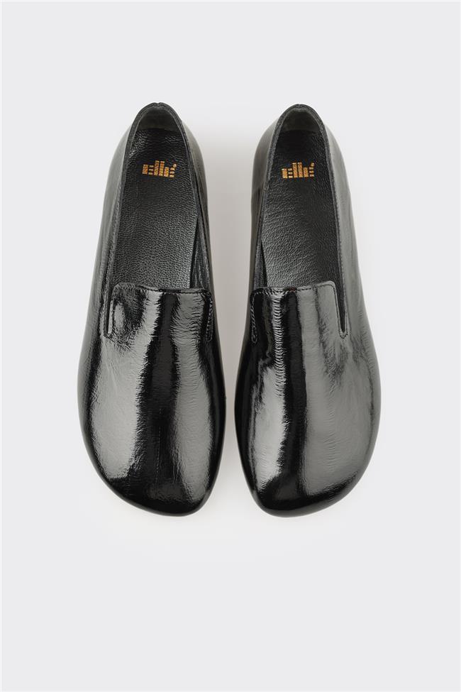 Siyah Deri Kadın Günlük Ayakkabı