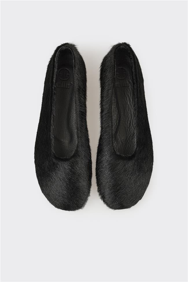 Siyah Deri Kadın Günlük Ayakkabı