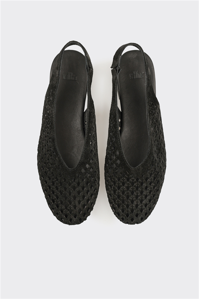 Siyah Deri Kadın Günlük Ayakkabı